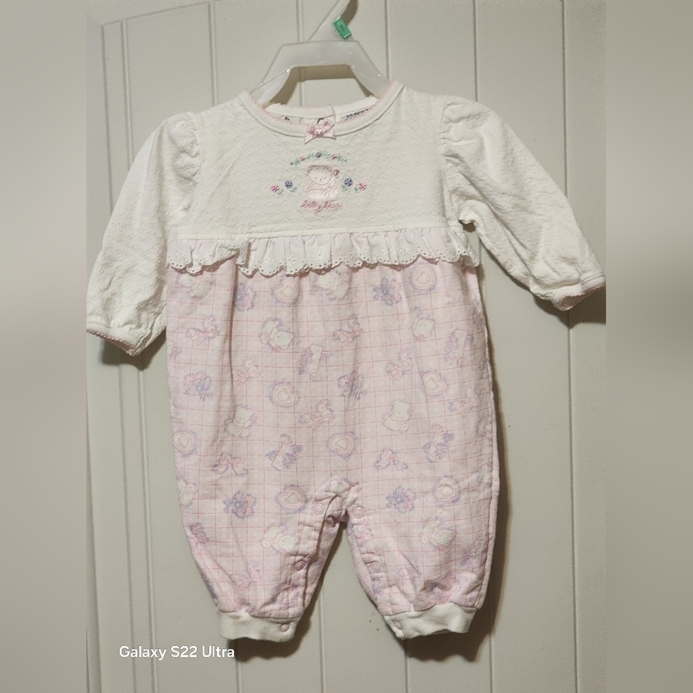 Adorable Pink and White Baby One Piece